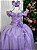 Vestido Marie Longo Manga Princesa Lilas - Imagem 4