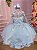 Vestido Lele Encanto Frozen Azul Bebe - Imagem 1