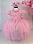 Vestido Menina Bonita Rosa Bebe Peito Rendado - Imagem 1