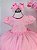 Vestido Menina Bonita Rosa Bebe Peito Rendado - Imagem 2