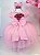 Vestido Menina Bonita Rosa Bebe Peito Rendado - Imagem 4