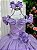 Vestido Marie Longo  Manga Princesa Lilas - Imagem 2