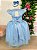 Vestido Marie Longo Azul Bebe Renda Flor - Imagem 3