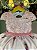 Vestido Juvenil Mimadine Florido Rosa Peito Rendado - Imagem 2