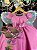 Vestido Lele Encanto Rosa Chiclete Borboletinhas - Imagem 5