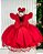Vestido Infantil Princesa Jardim Encantado Vermelho - Imagem 4