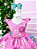 Vestido Bella Child Rosa Chiclete Florido - Imagem 3