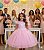 Vestido Marie Jardim Encantado Rosa Bebe Borboleta Branca - Imagem 1