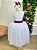 Vestido Marie Longo Branco Laço Roxo - Imagem 1