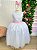 Vestido Marie Longo Branco Laço Rosa - Imagem 1