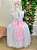 Vestido Marie Longo Branco Laço Rosa - Imagem 4