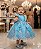 Vestido Marie Jardim Encantado Luxo Azul Tiffany - Imagem 1