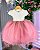 Vestido Menina Bonita Peito OFF Saia Rose - Imagem 1