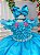 Vestido Princesa Belli Bia Jardim Encantado Azul Tiffany - Imagem 6