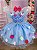 Vestido Princesa Belli Bia Jardim Encantado Azul Bebe - Imagem 5