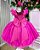 Vestido Princesa Belli Tematico Barbie Pink Glitter - Imagem 4