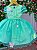 Vestido Marie Verde Tiffany Jardim Encantado Flores - Imagem 3