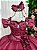 Vestido Marie Longo Manga Princesa Marsala - Imagem 11