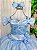 Vestido Marie Longo Manga Princesa Azul Bebe - Imagem 2