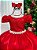 Vestido Enjoy Longo Laura Vermelho Peito Rendado - Imagem 2