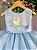 Vestido Princesa Belli Anabel Jardim Encantado Azul Bebe - Imagem 6