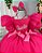 Vestido Princesa Belli Tematico Barbie Pink Babado - Imagem 3