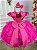 Vestido Princesa Belli Barbie Paete Pink e Dourado - Imagem 3