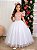 Vestido Enjoy Longo Mari Peito Rendado Rose Saia Branca - Imagem 1