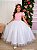 Vestido Enjoy Longo Mari Peito Rendado Rosa Bebe Saia Branca - Imagem 1