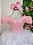 Vestido Enjoy Longo Mari Peito Rendado Rosa Bebe Saia Branca - Imagem 3