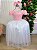Vestido Enjoy Longo Mari Peito Rendado Rosa Bebe Saia Branca - Imagem 1