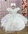 Vestido Belle Fille Branco Renda Raminhos - Imagem 1