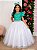 Vestido Enjoy Longo Mari Peito Rendado Verde Tiffany - Imagem 1