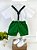 Conjunto Miss Cherry Camisa Branca Suspensorio Verde - Imagem 3