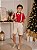 Conjunto Miss Cherry Henry Vermelho Suspensorio Bege - Imagem 1