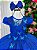 Vestido Vila Lele Longo Jardim Encantado Borboletas Azul Royal - Imagem 3