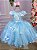 Vestido Jeito de Menina Juvenil Chiara Jardim Encantado Azul - Imagem 1