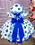 Vestido Miss Cherry Chapeu Florido Poa Azul Royal - Imagem 4
