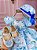 Vestido Miss Cherry Chapeu Florido Borboletas Azul Royal - Imagem 2