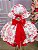 Vestido Miss Cherry Chapeu Florido Borboletas Vermelho - Imagem 4
