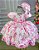 Vestido Miss Cherry Chapeu Florido Borboletas Rosa - Imagem 1