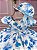 Vestido Miss Cherry Chapeu Ursinho Azul Royal - Imagem 3