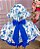 Vestido Miss Cherry Chapeu Ursinho Azul Royal - Imagem 4