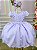 Vestido Ysa Kids Lilas Peito Perolas - Imagem 1