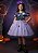 Vestido Fantasia Tematicos Kids Halloween Saia Lilas - Imagem 1