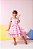 Vestido Princesa Belli Rosa Xadrez Barbie - Imagem 1