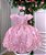 Vestido Marie Jardim Encantado Realeza Rosa Bebe - Imagem 1