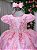 Vestido Marie Jardim Encantado Realeza Rosa Bebe - Imagem 2