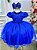 Vestido Menina Bonita Azul Royal Peito Rendado - Imagem 1