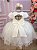 Vestido Menina Bonita Off Borboletas Peito Tule - Imagem 4